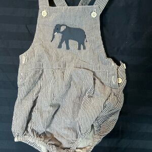 Baby Boden Elephant Romper Overalls - Size 6-12 Months